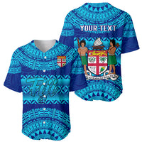 Personalised Fiji Baseball Jersey Unique Fijian Tapa Pattern With Coat Of Arms - Wonder Print Shop