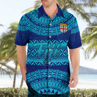 Personalised Fiji Hawaiian Shirt Unique Fijian Tapa Pattern With Coat Of Arms - Wonder Print Shop