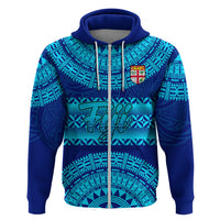 Personalised Fiji Hoodie Unique Fijian Tapa Pattern With Coat Of Arms - Wonder Print Shop