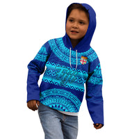 Personalised Fiji Kid Hoodie Unique Fijian Tapa Pattern With Coat Of Arms - Wonder Print Shop