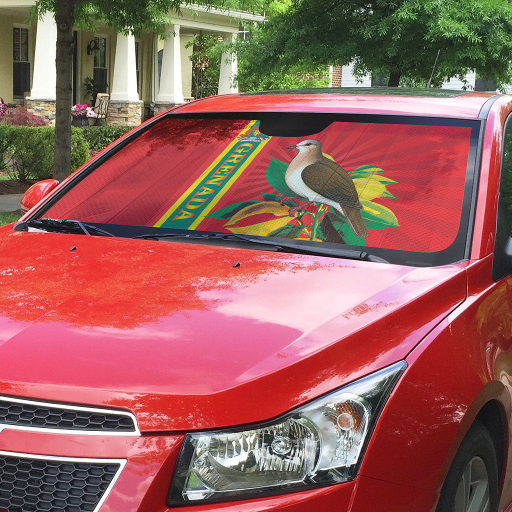 Grenada Dove Nutmeg Auto Sun Shade Island of Spice Proud