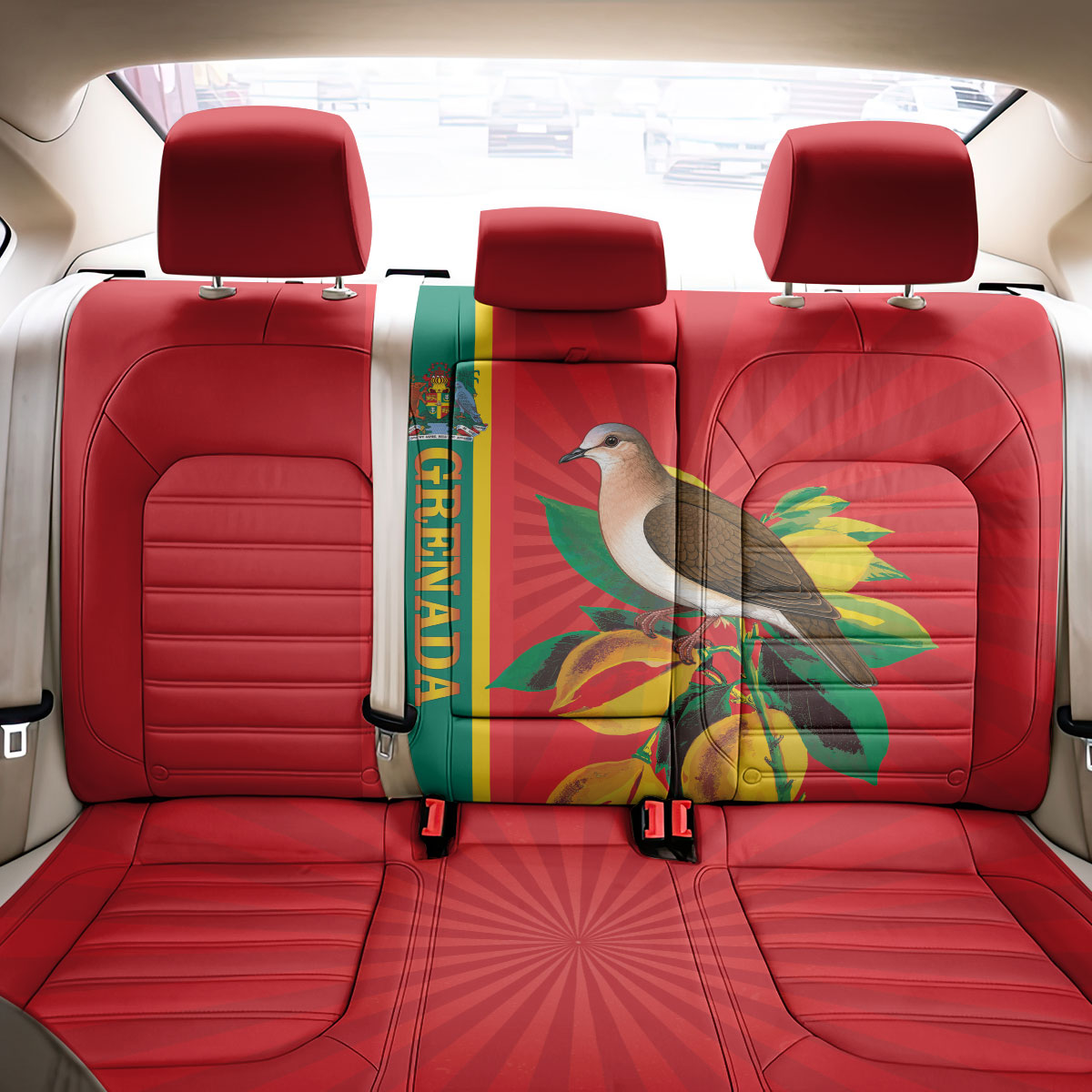 Grenada Dove Nutmeg Back Car Seat Cover Island of Spice Proud