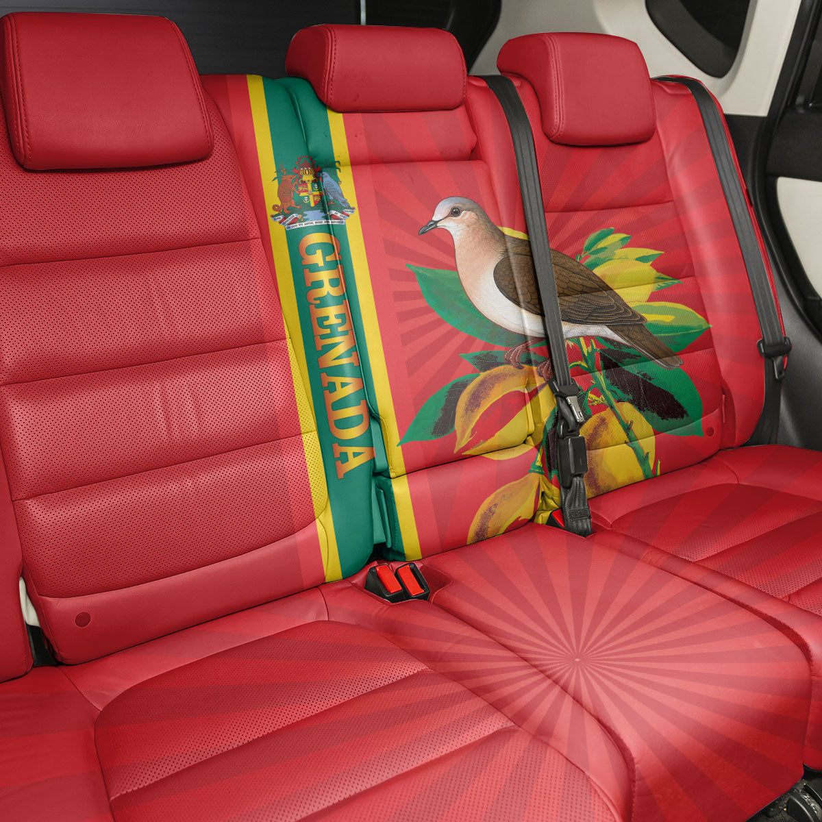 Grenada Dove Nutmeg Back Car Seat Cover Island of Spice Proud