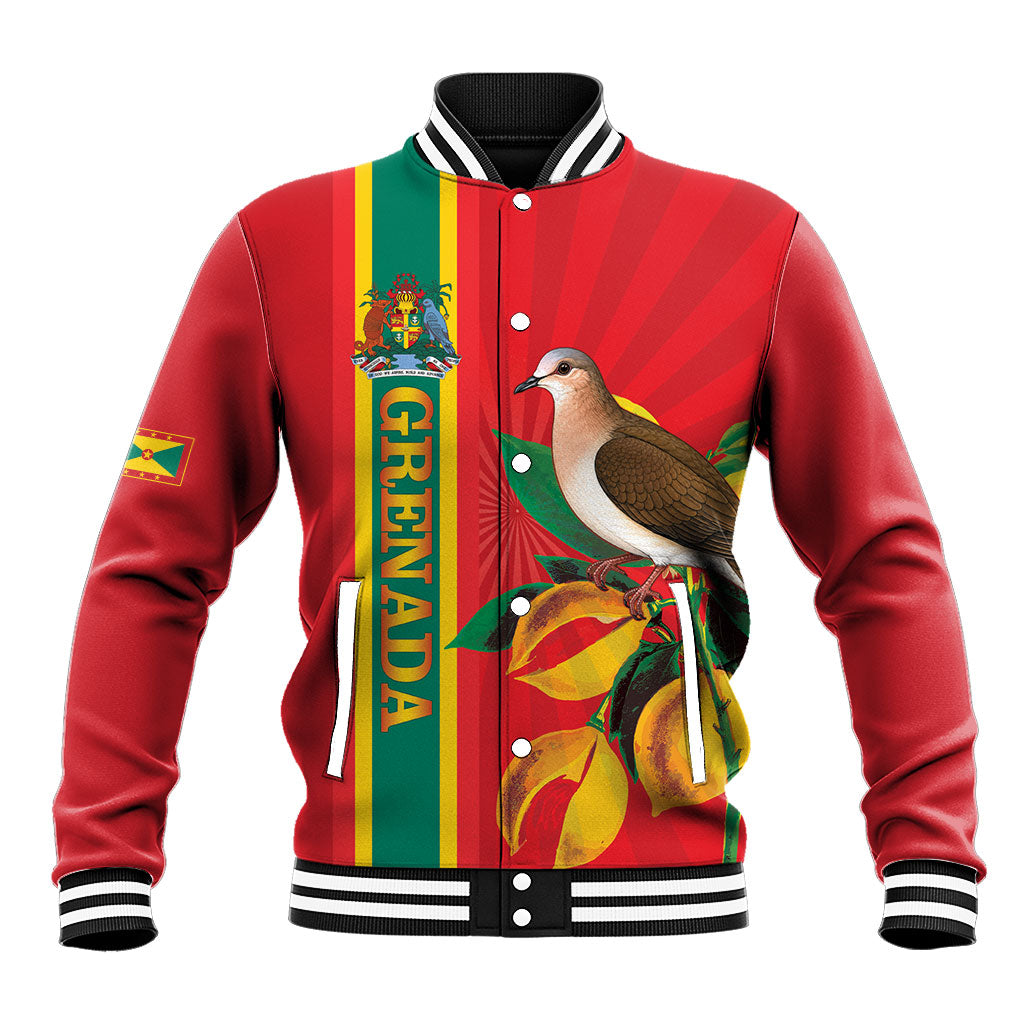Grenada Dove Nutmeg Baseball Jacket Island of Spice Proud