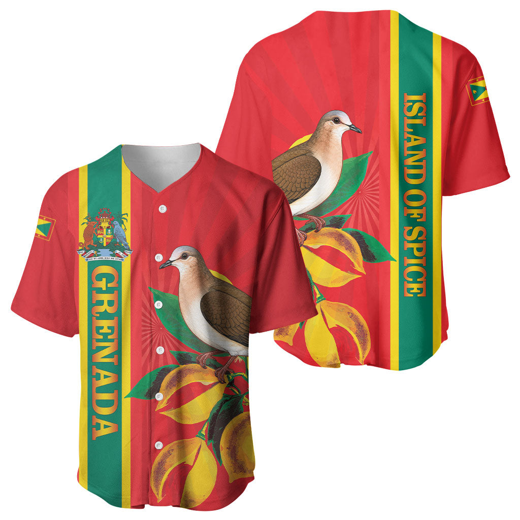 Grenada Dove Nutmeg Baseball Jersey Island of Spice Proud