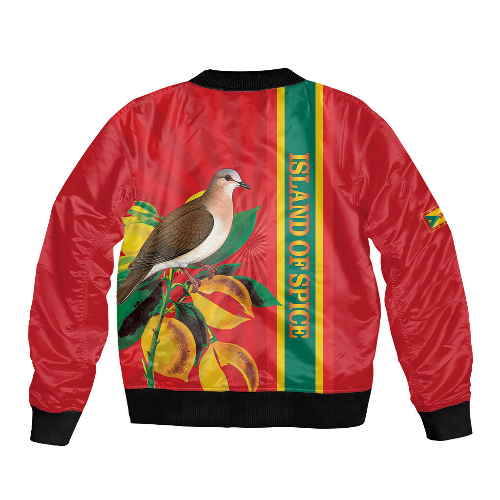 Grenada Dove Nutmeg Bomber Jacket Island of Spice Proud