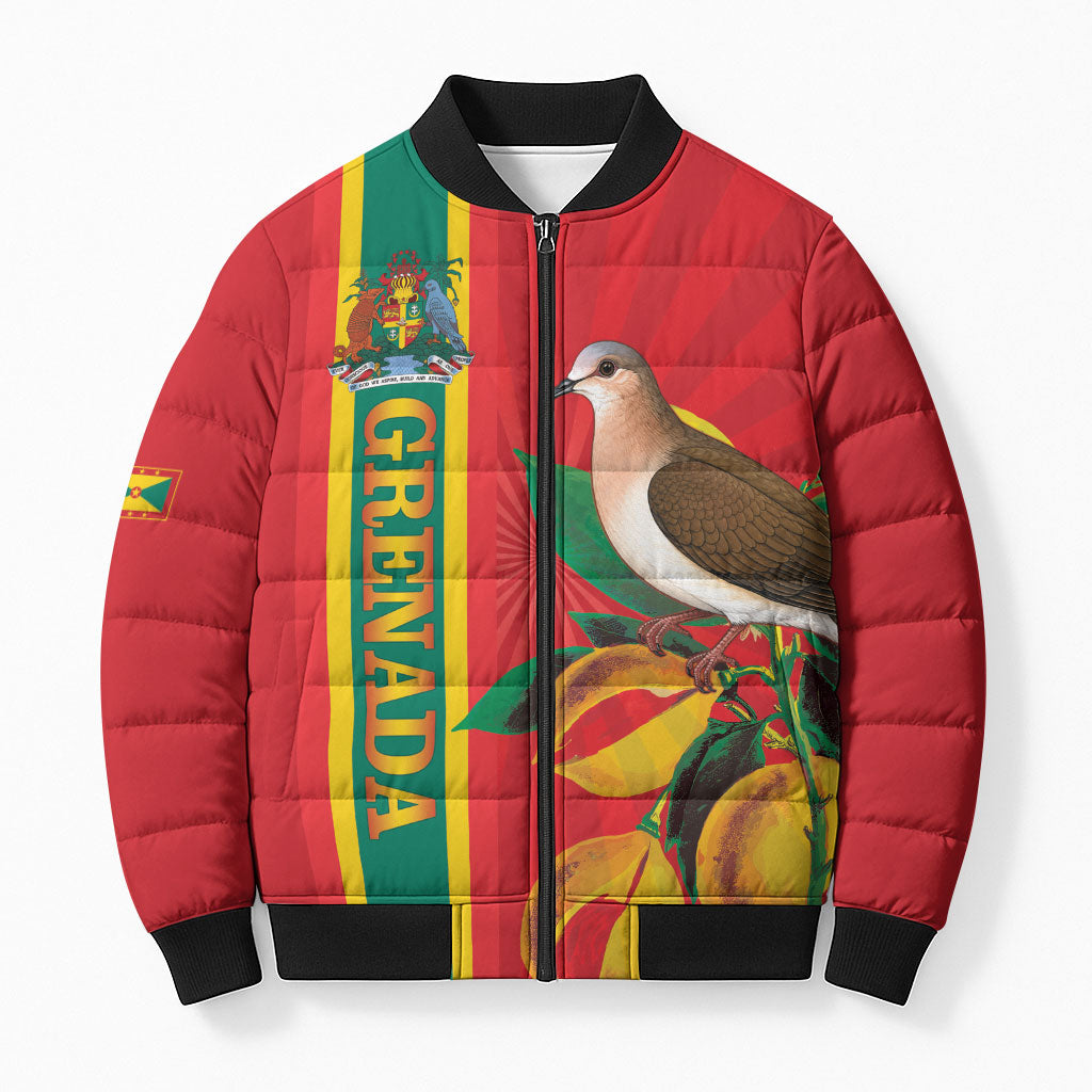 Grenada Dove Nutmeg Bomber Puffer Jacket Island of Spice Proud