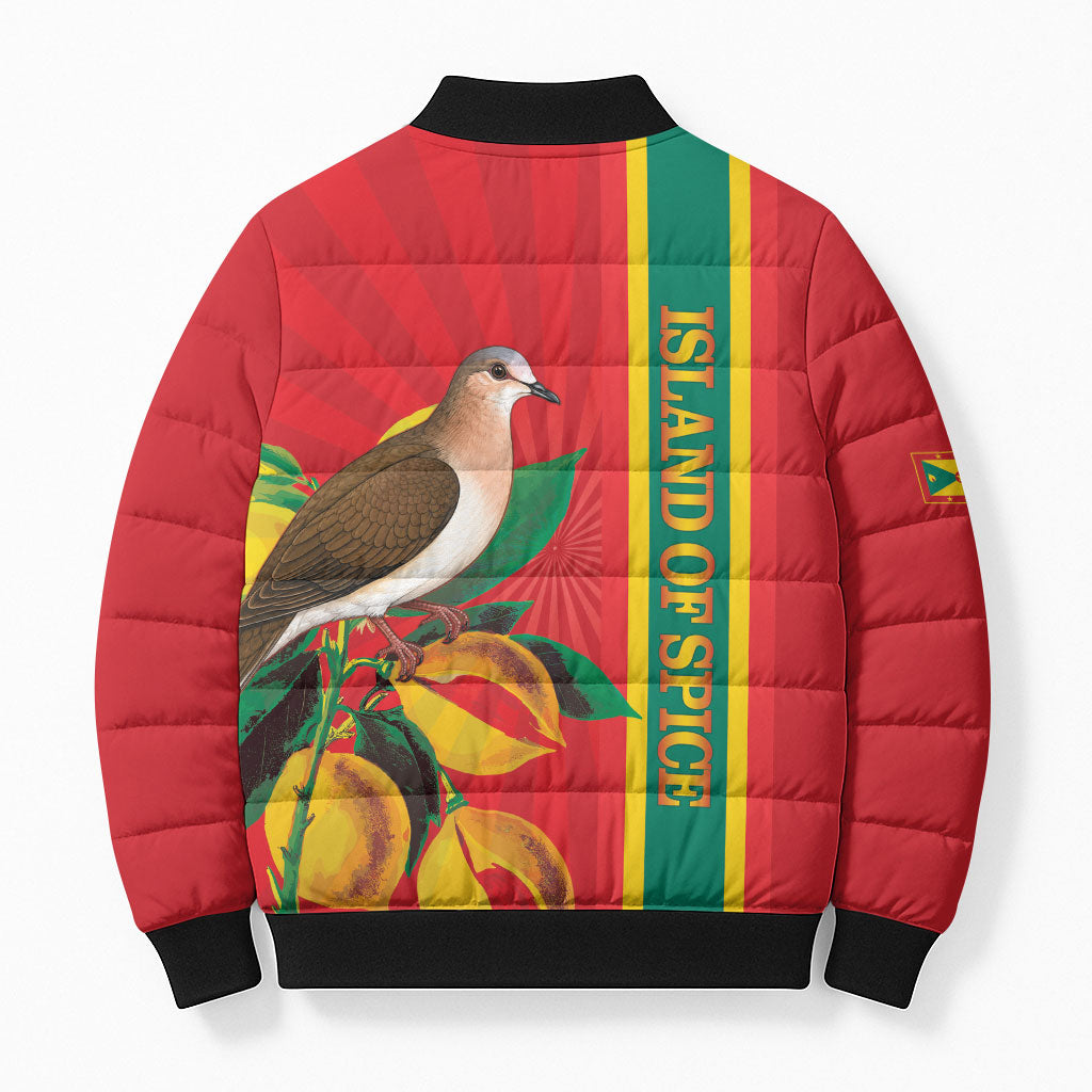 Grenada Dove Nutmeg Bomber Puffer Jacket Island of Spice Proud