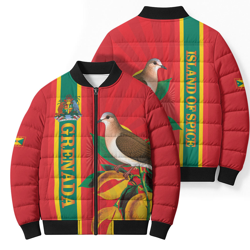 Grenada Dove Nutmeg Bomber Puffer Jacket Island of Spice Proud