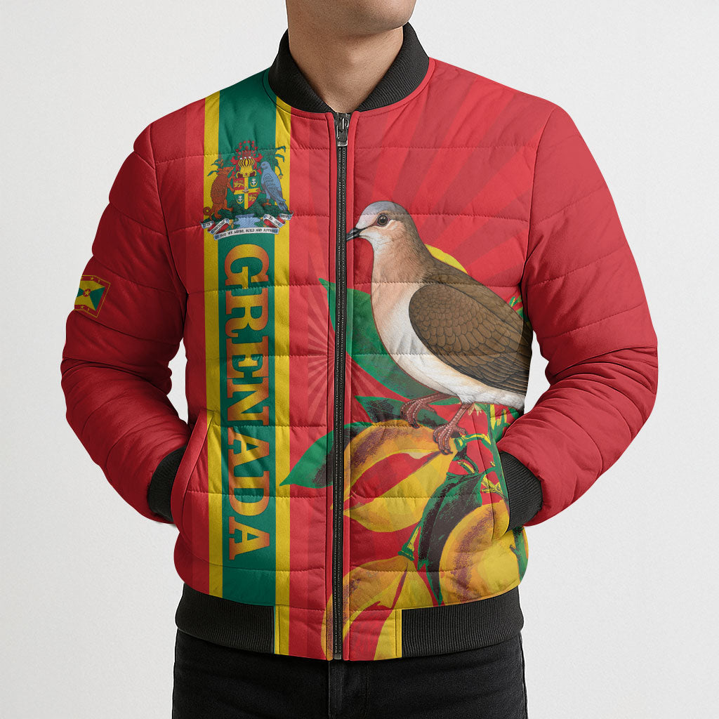 Grenada Dove Nutmeg Bomber Puffer Jacket Island of Spice Proud