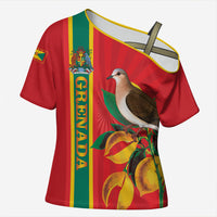 Grenada Dove Nutmeg Cross Shoulder Shirt Island of Spice Proud