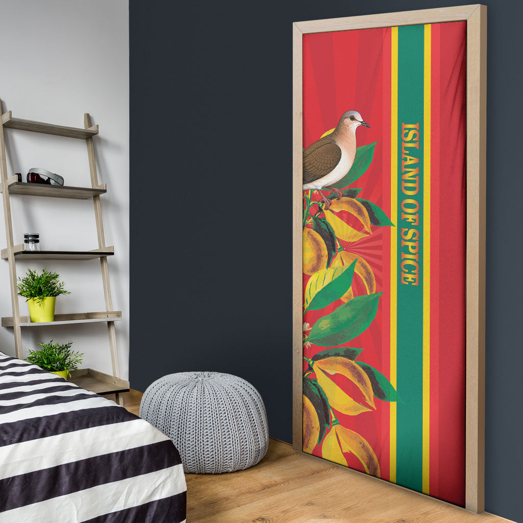 Grenada Dove Nutmeg Door Cover Island of Spice Proud
