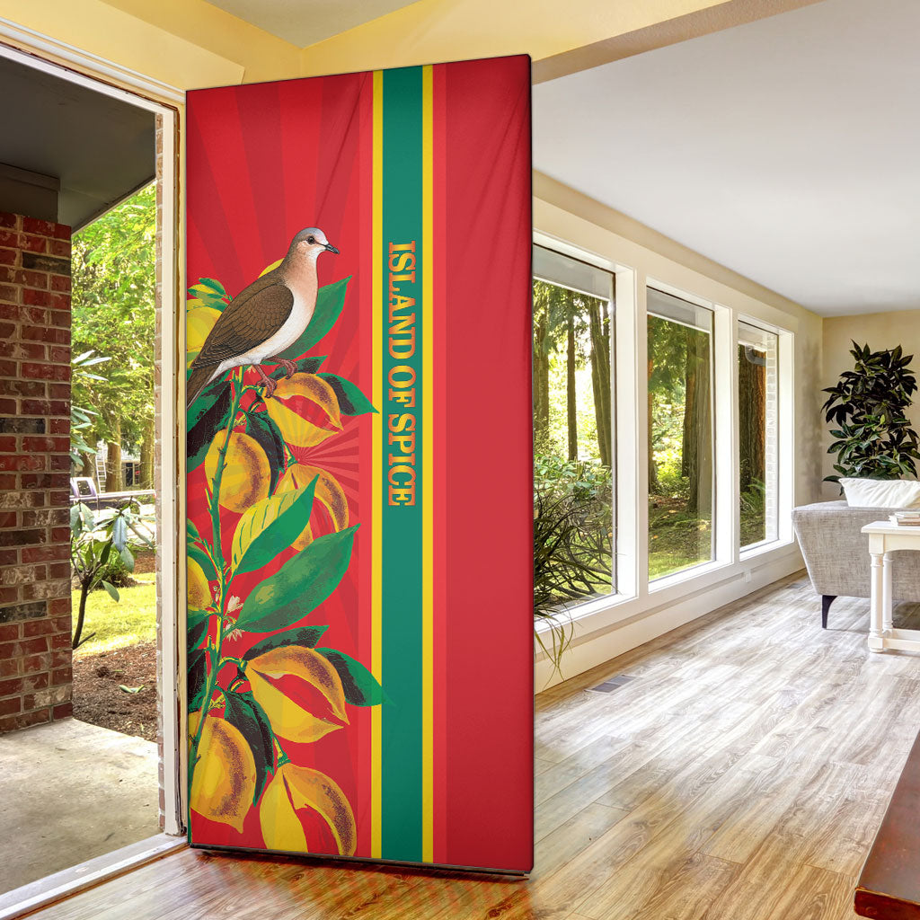 Grenada Dove Nutmeg Door Cover Island of Spice Proud