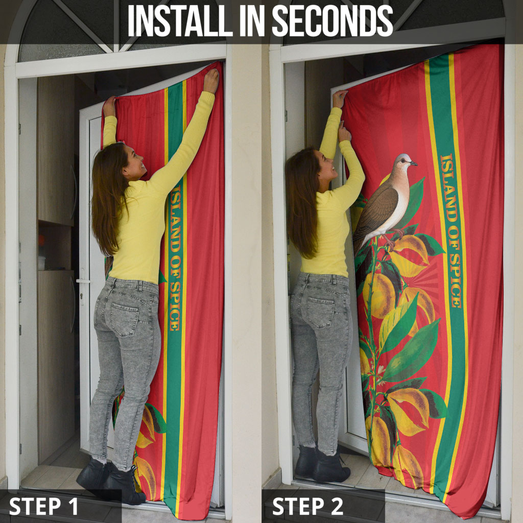 Grenada Dove Nutmeg Door Cover Island of Spice Proud
