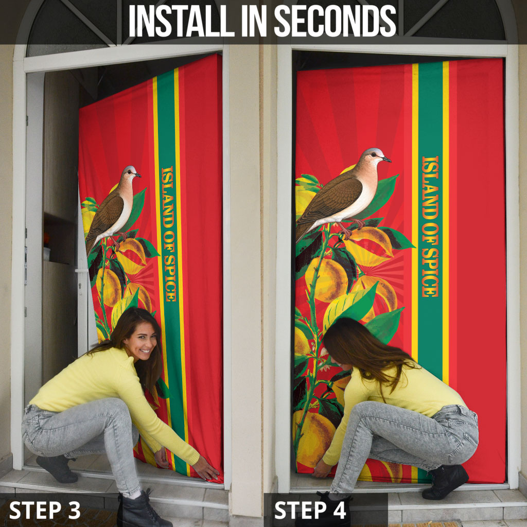 Grenada Dove Nutmeg Door Cover Island of Spice Proud