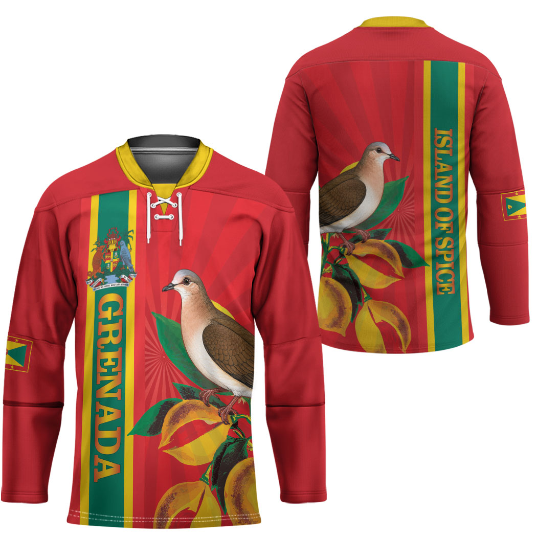 Grenada Dove Nutmeg Hockey Jersey Island of Spice Proud