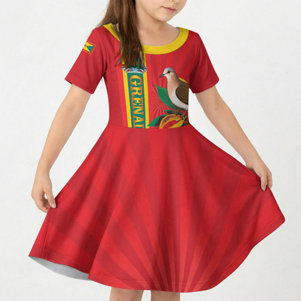 Grenada Dove Nutmeg Kid Short Sleeve Dress Island of Spice Proud