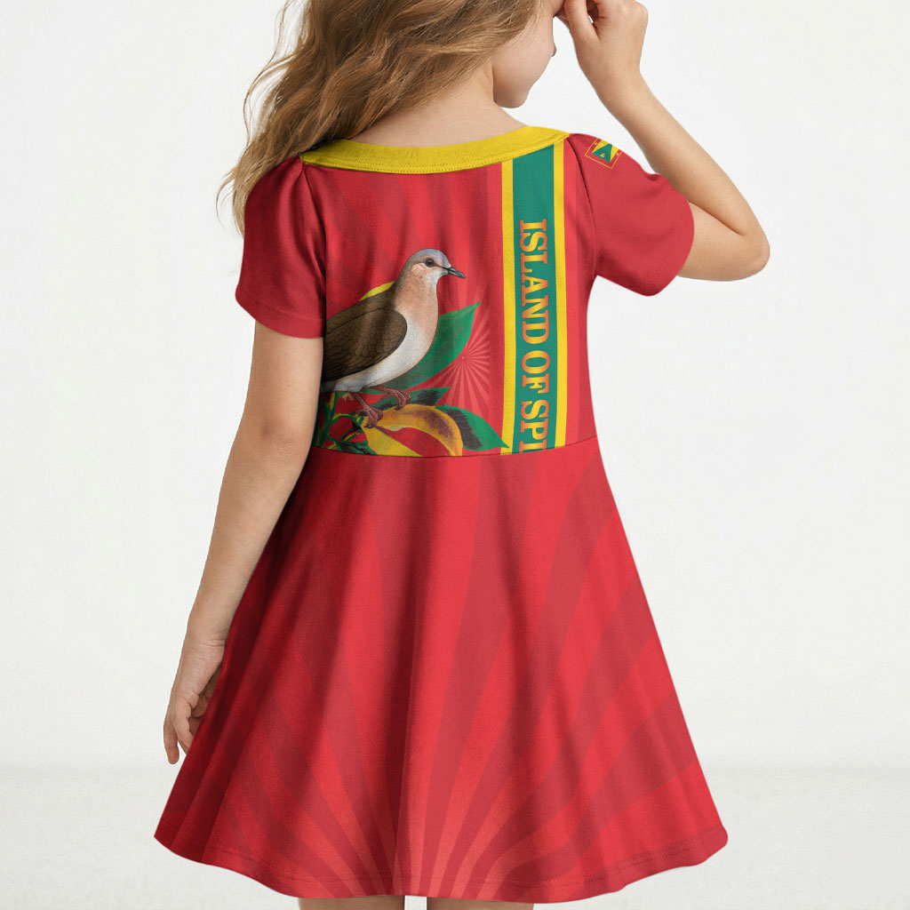 Grenada Dove Nutmeg Kid Short Sleeve Dress Island of Spice Proud
