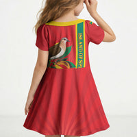 Grenada Dove Nutmeg Kid Short Sleeve Dress Island of Spice Proud