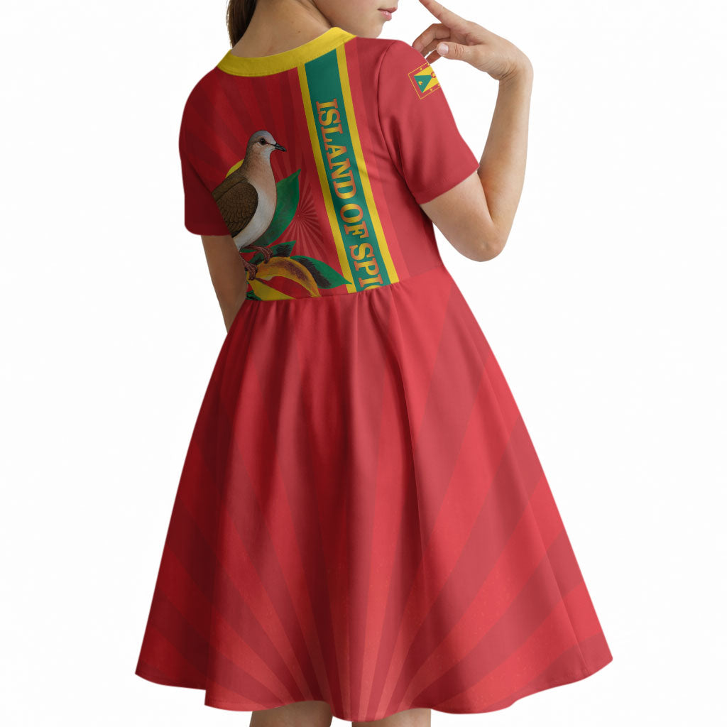 Grenada Dove Nutmeg Kid Short Sleeve Dress Island of Spice Proud