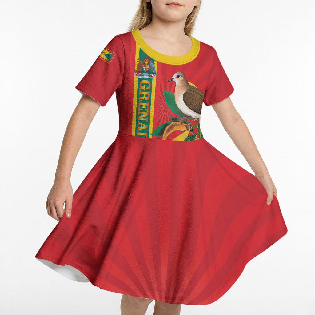 Grenada Dove Nutmeg Kid Short Sleeve Dress Island of Spice Proud