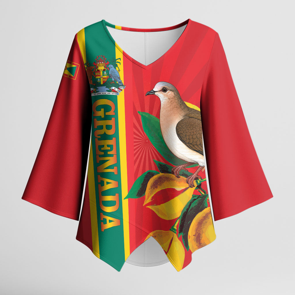 Grenada Dove Nutmeg Kimono Sleeve Blouse Island of Spice Proud