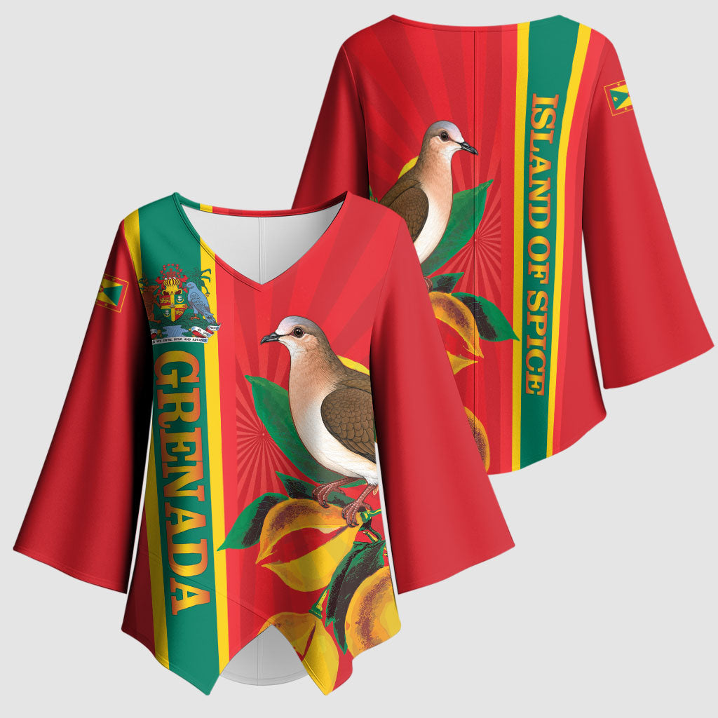 Grenada Dove Nutmeg Kimono Sleeve Blouse Island of Spice Proud