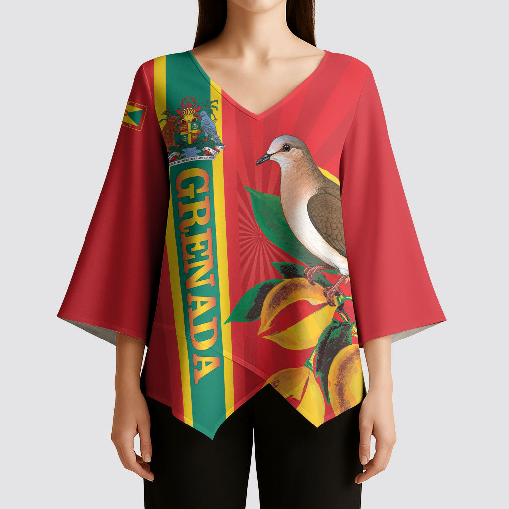 Grenada Dove Nutmeg Kimono Sleeve Blouse Island of Spice Proud