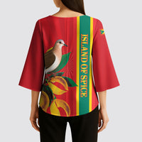 Grenada Dove Nutmeg Kimono Sleeve Blouse Island of Spice Proud