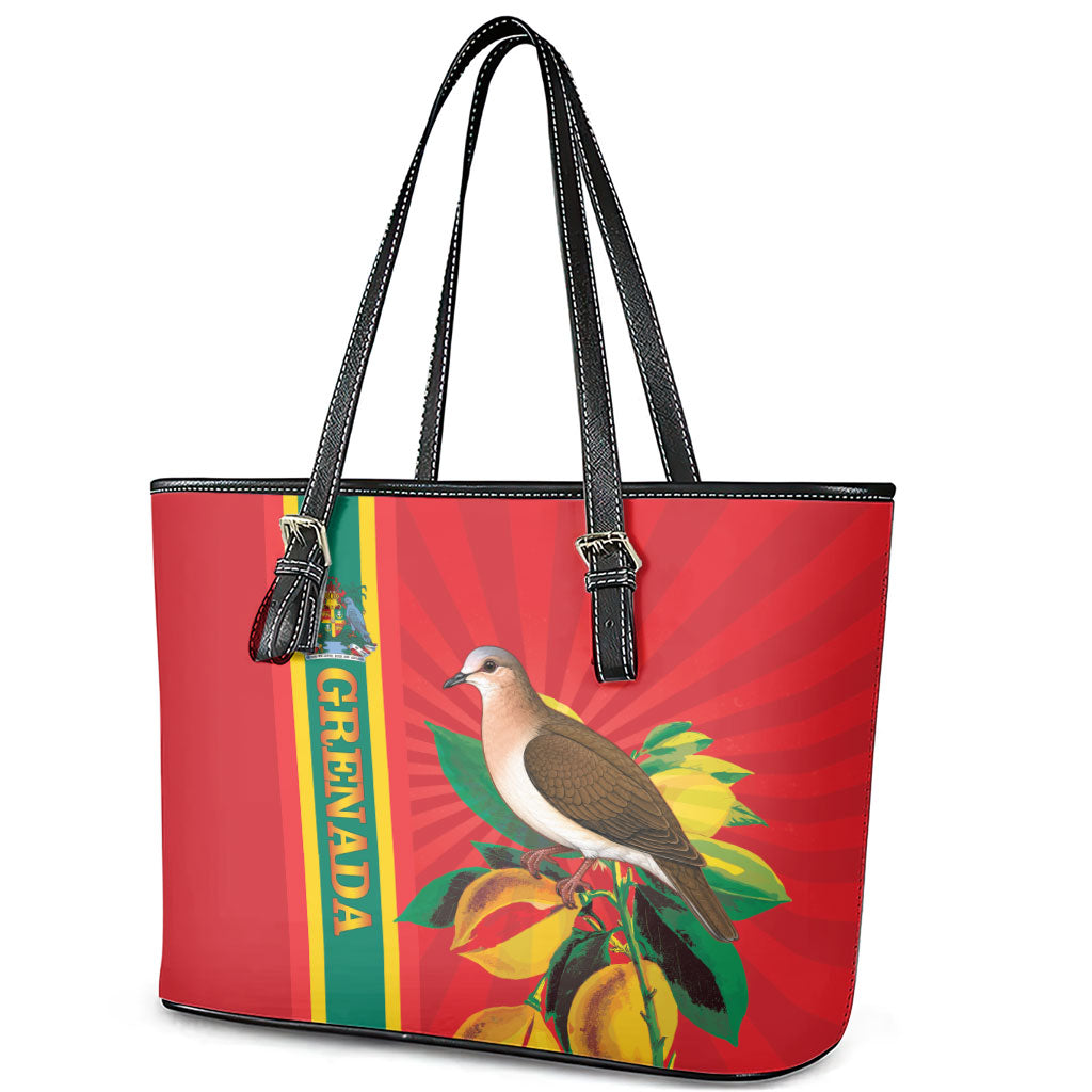 Grenada Dove Nutmeg Leather Tote Bag Island of Spice Proud