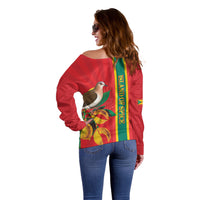 Grenada Dove Nutmeg Off Shoulder Sweater Island of Spice Proud