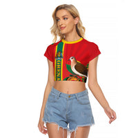 Grenada Dove Nutmeg Raglan Cropped T Shirt Island of Spice Proud