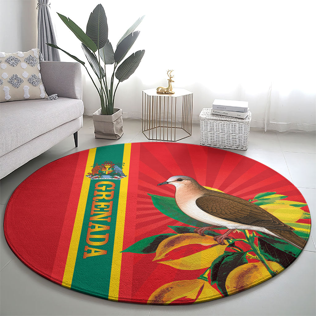 Grenada Dove Nutmeg Round Carpet Island of Spice Proud