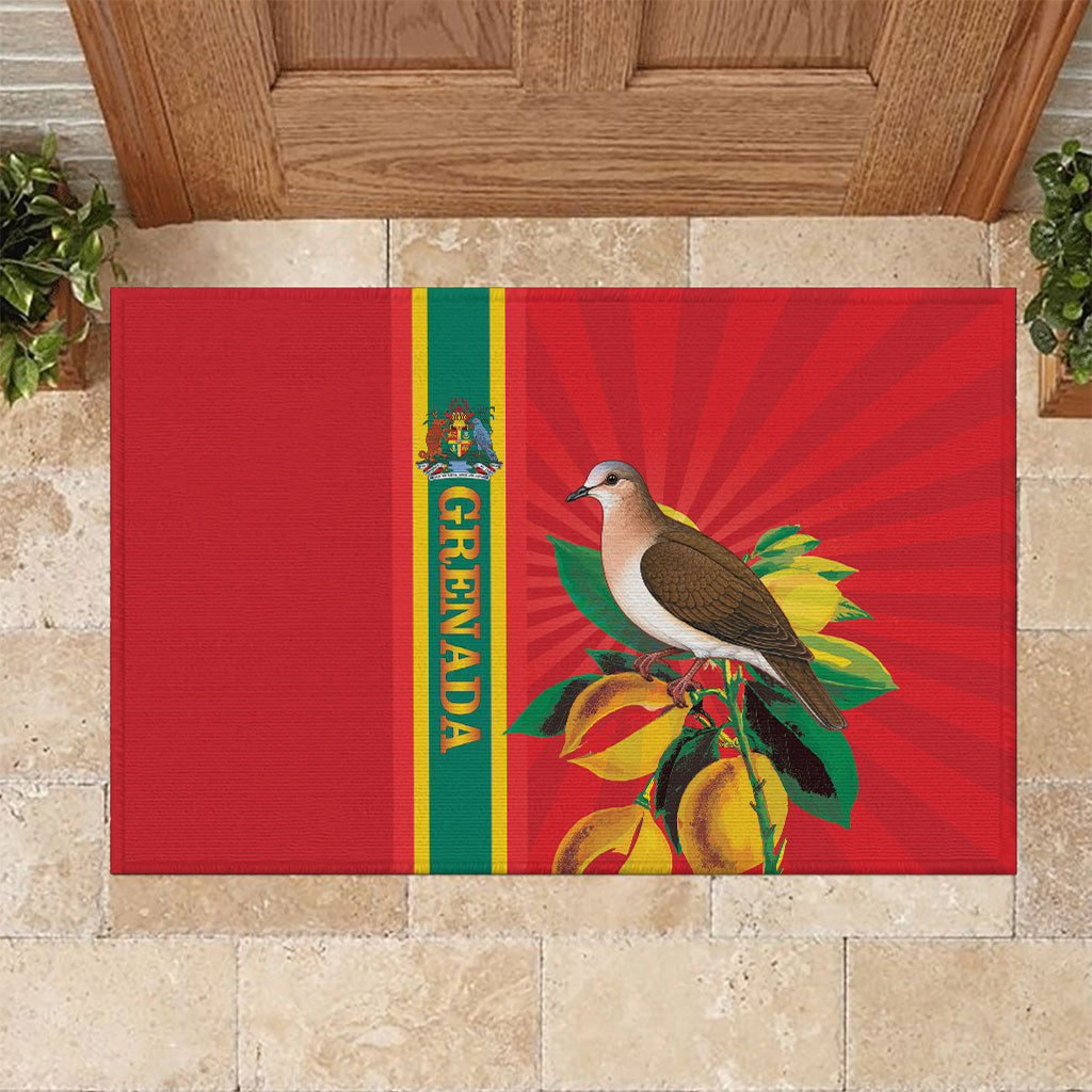 Grenada Dove Nutmeg Rubber Doormat Island of Spice Proud