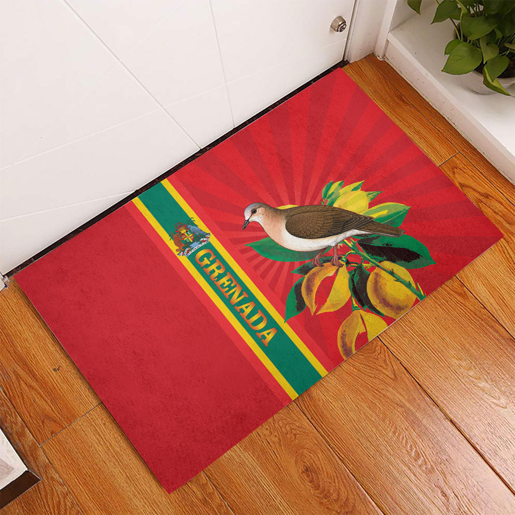Grenada Dove Nutmeg Rubber Doormat Island of Spice Proud