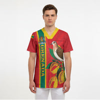 Grenada Dove Nutmeg Scrub Top Island of Spice Proud