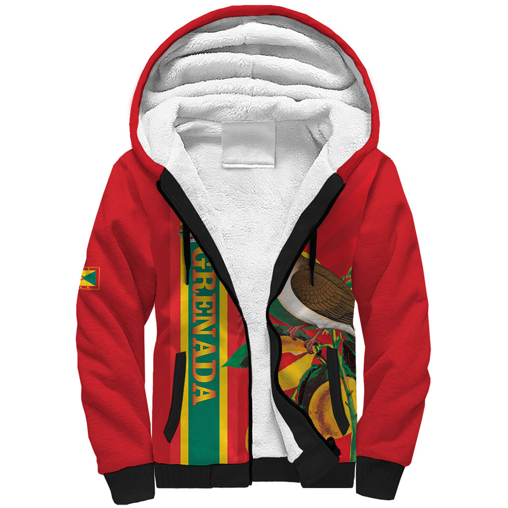 Grenada Dove Nutmeg Sherpa Hoodie Island of Spice Proud
