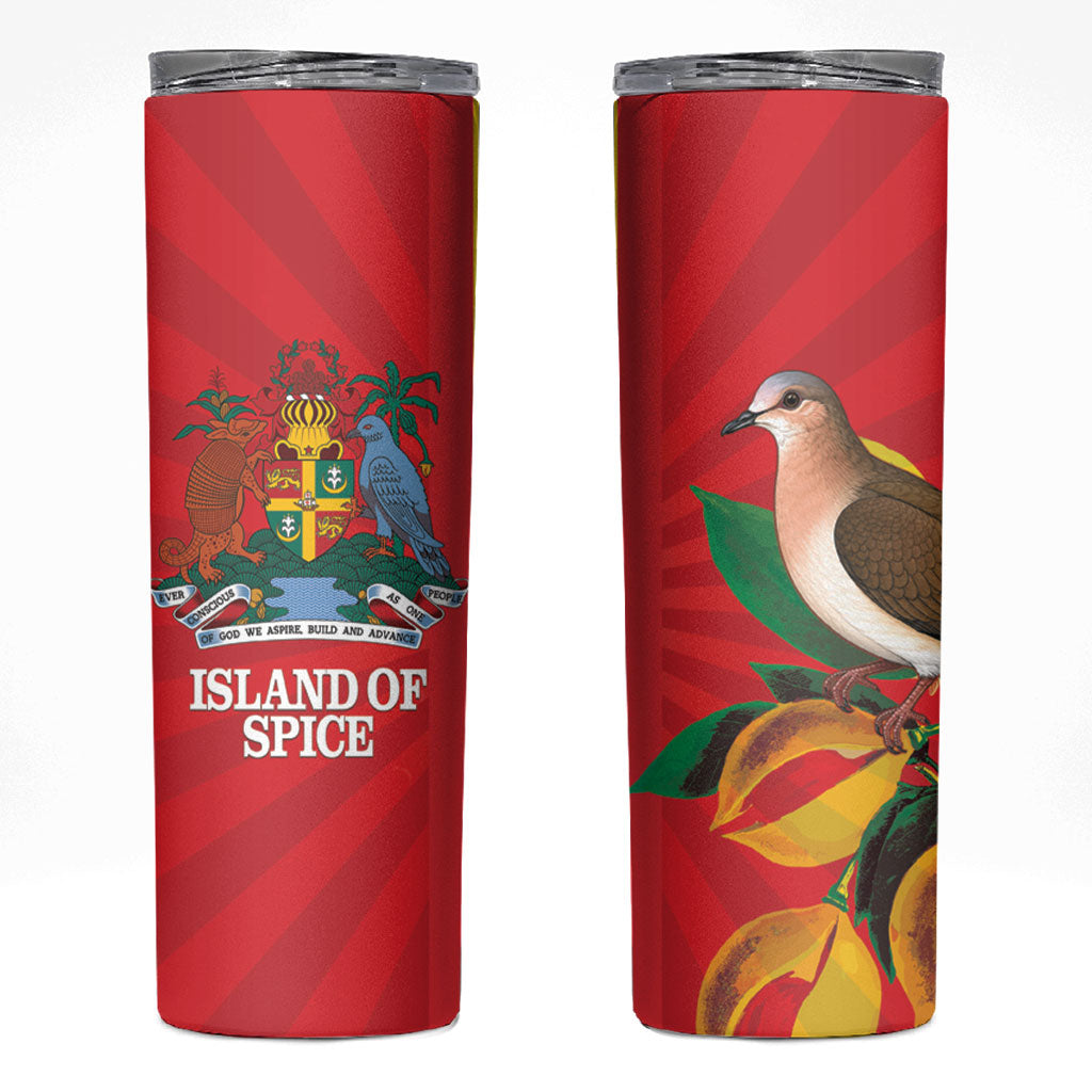 Grenada Dove Nutmeg Skinny Tumbler Island of Spice Proud