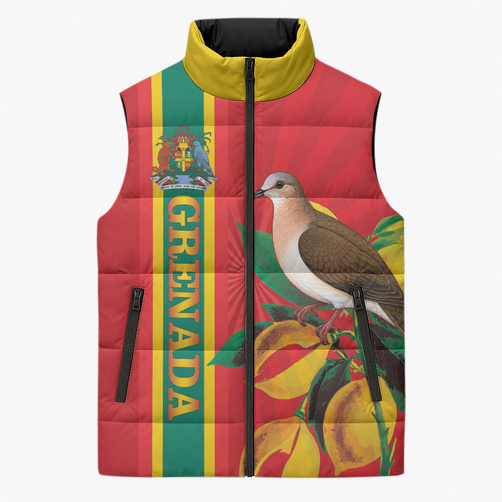 Grenada Dove Nutmeg Sleeveless Puffer Jacket Island of Spice Proud