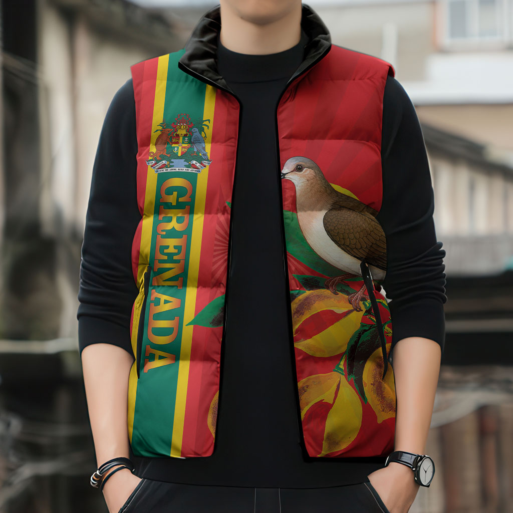 Grenada Dove Nutmeg Sleeveless Puffer Jacket Island of Spice Proud