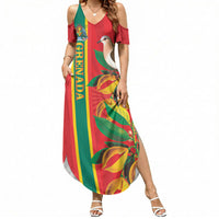 Grenada Dove Nutmeg Summer Maxi Dress Island of Spice Proud