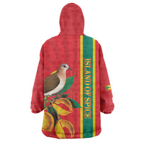 Grenada Dove Nutmeg Wearable Blanket Hoodie Island of Spice Proud