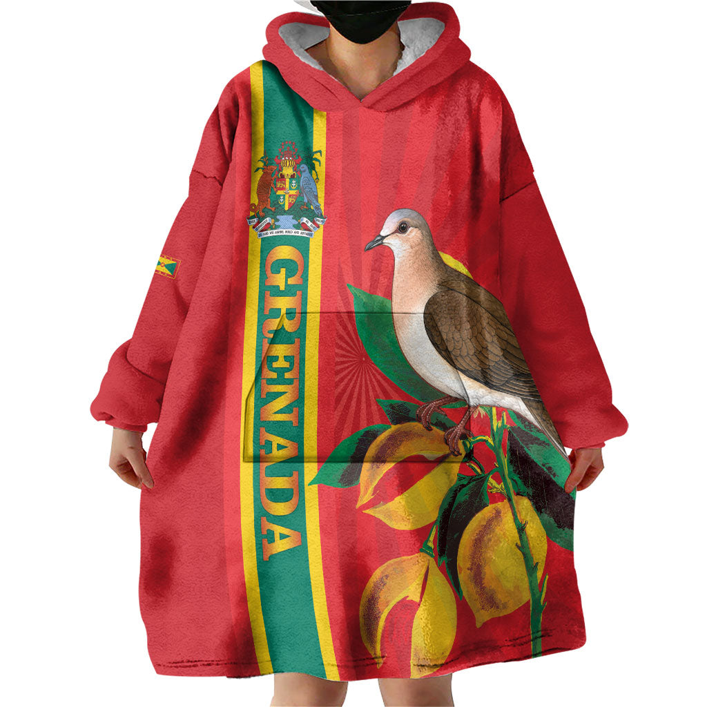 Grenada Dove Nutmeg Wearable Blanket Hoodie Island of Spice Proud