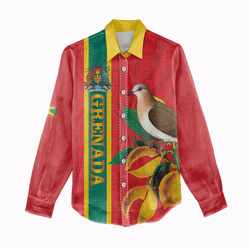 Grenada Dove Nutmeg Women Casual Shirt Island of Spice Proud