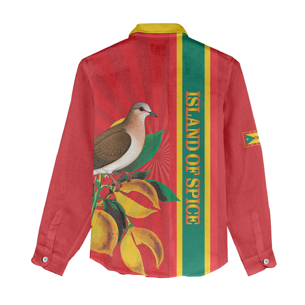 Grenada Dove Nutmeg Women Casual Shirt Island of Spice Proud