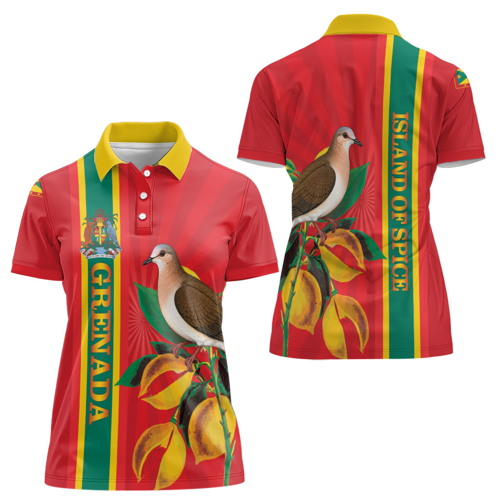 Grenada Dove Nutmeg Women Polo Shirt Island of Spice Proud