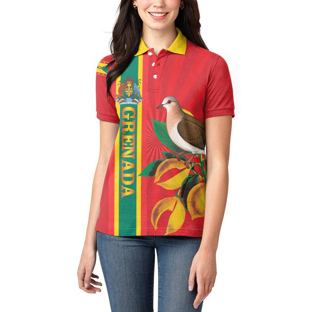 Grenada Dove Nutmeg Women Polo Shirt Island of Spice Proud