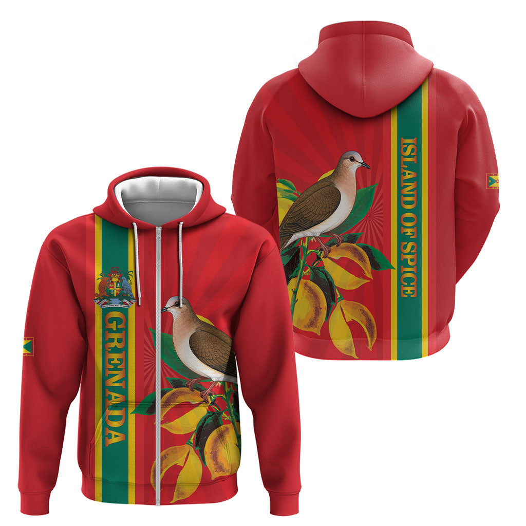 Grenada Dove Nutmeg Zip Hoodie Island of Spice Proud