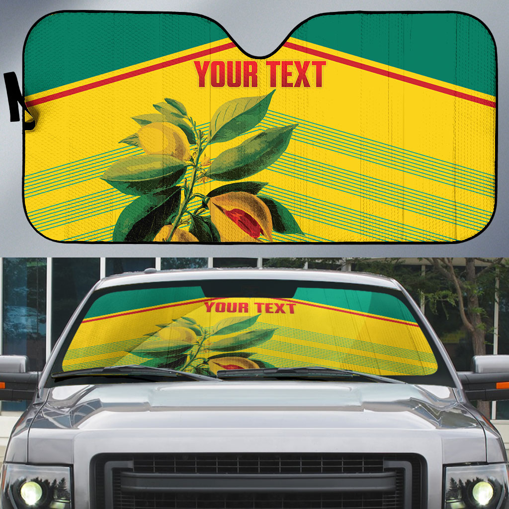 Grenada Football 2026 Custom Auto Sun Shade Go Spice Boys Nutmeg Yellow Version