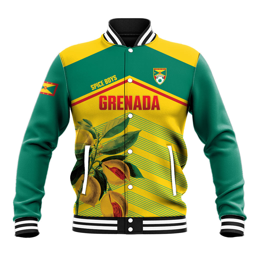 Grenada Football 2026 Custom Baseball Jacket Go Spice Boys Nutmeg Yellow Version